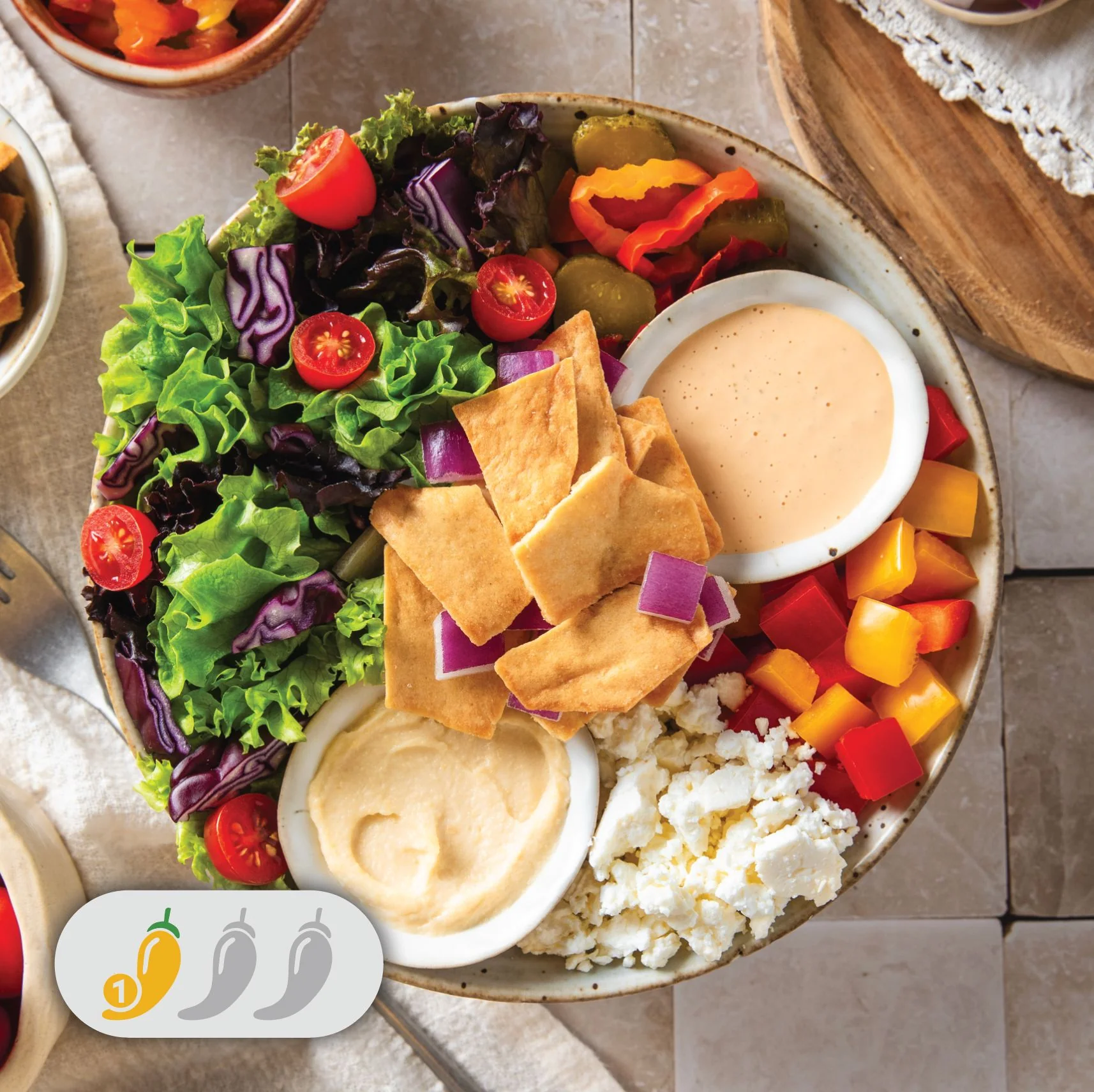 Hummus Crunch Salad