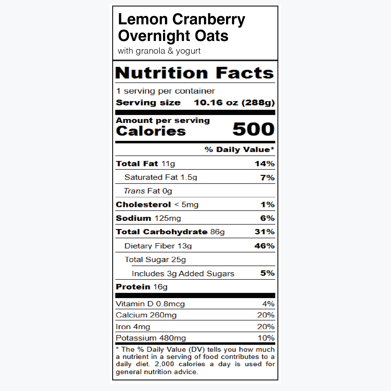 Lemon Cranberry Overnight Oats - Image 4